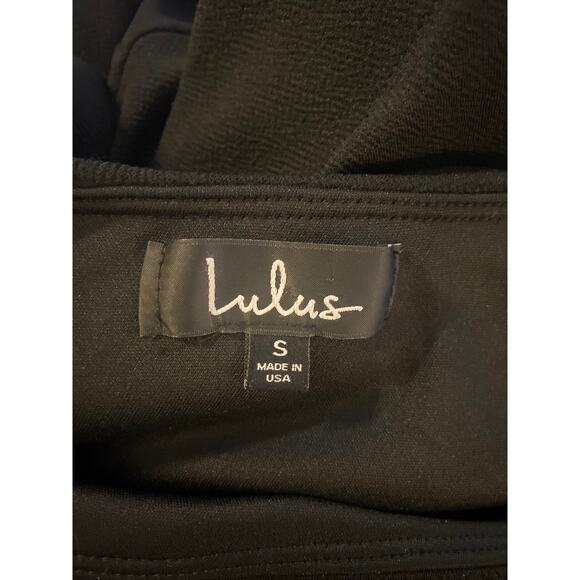 Lulus So Amazed Black One-Shoulder Maxi Dress Ruffle Small - Picture 6 of 6